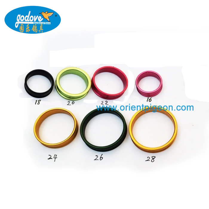 Edge Roll Aluminium Pigeon/ Big Bird Ring 17-28mm 